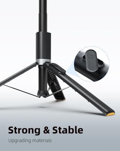 TODI 63" Selfie Stick Tripod for iPhone & Android, Wireless Remote Included