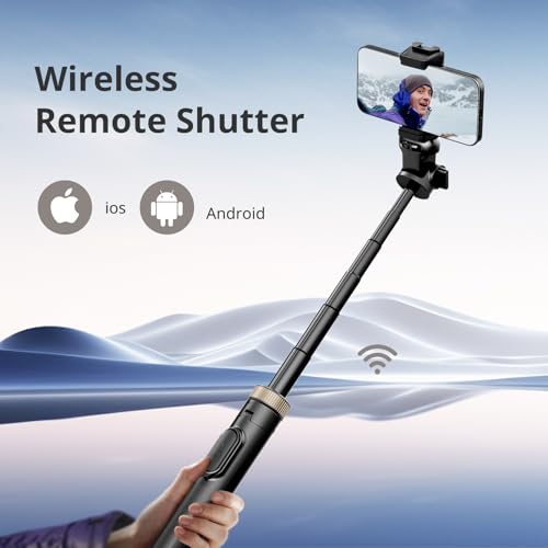 Sensyne 72" Extendable Tripod for iPhone & Selfie Stick, Black