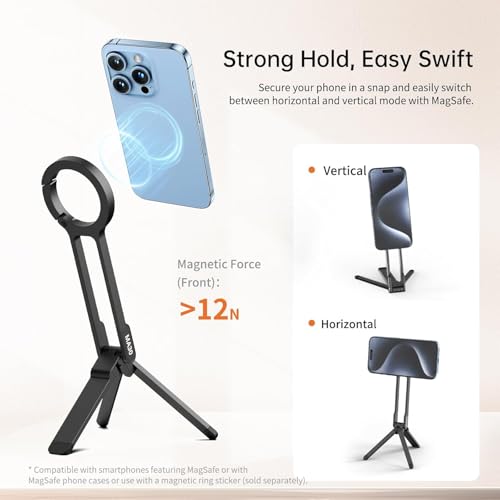 ULANZI MA30 Magnetic Phone Stand for iPhone 16-12, Black