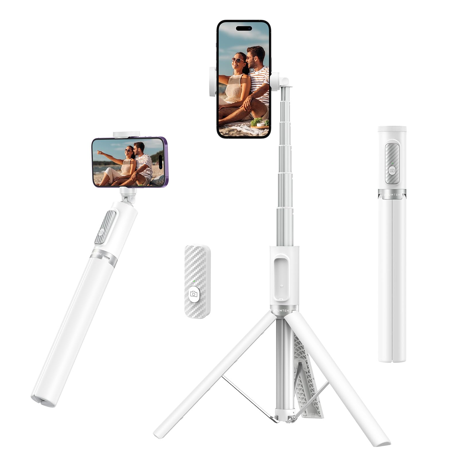 Bluetooth Selfie Stick Tripod for iPhone & Samsung Smartphones
