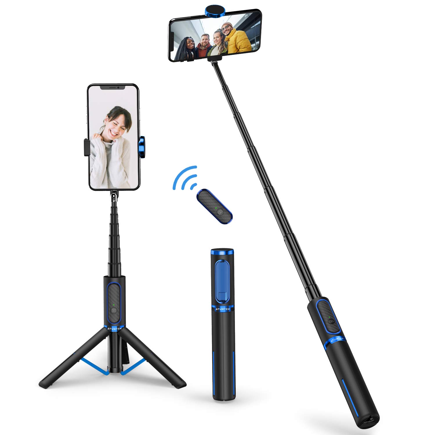 Atumtek Selfie Stick Tripod Extendable 3 In 1