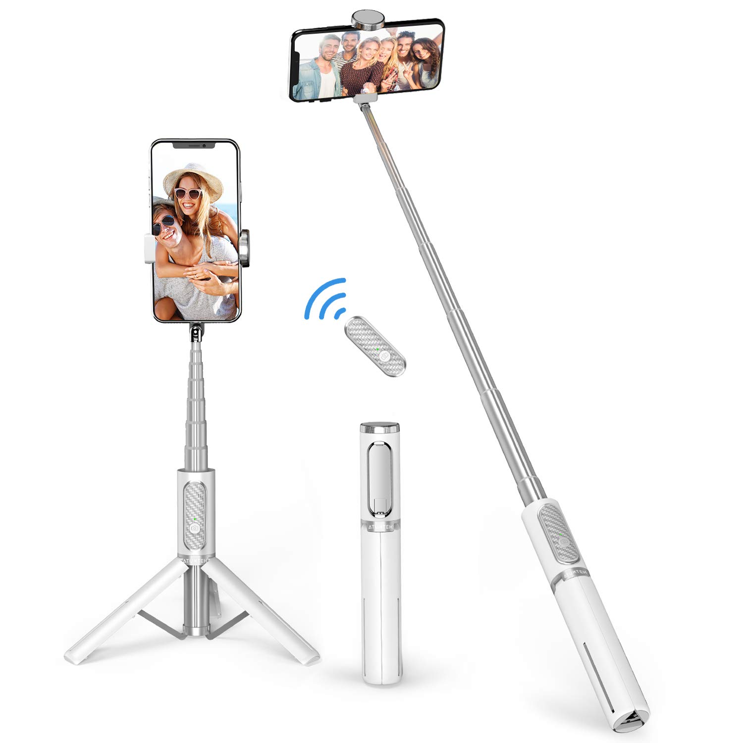 ATUMTEK Selfie Stick Tripod for iPhone & Samsung Smartphones