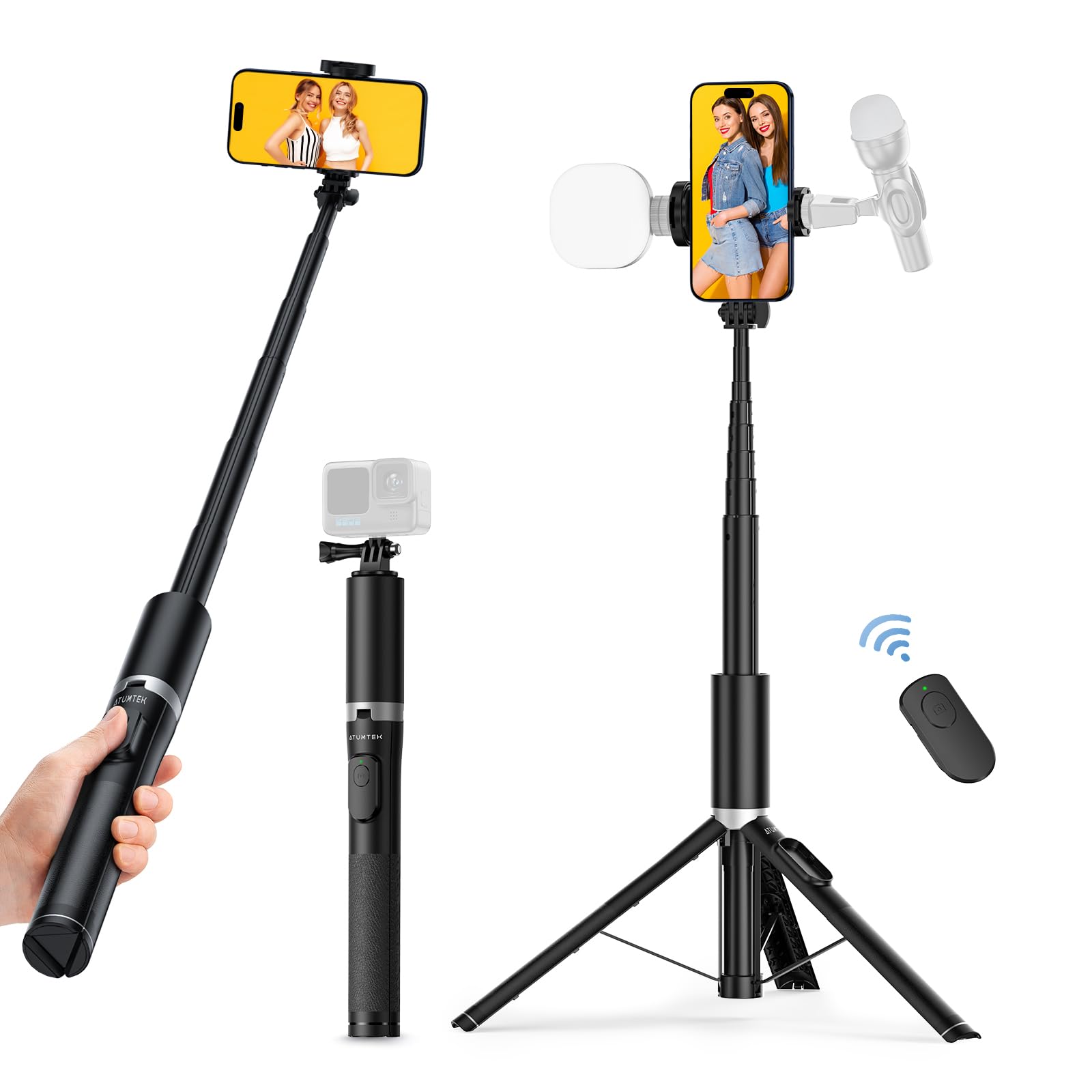 Bluetooth Remote Phone Tripod for iPhone & Android Smartphones